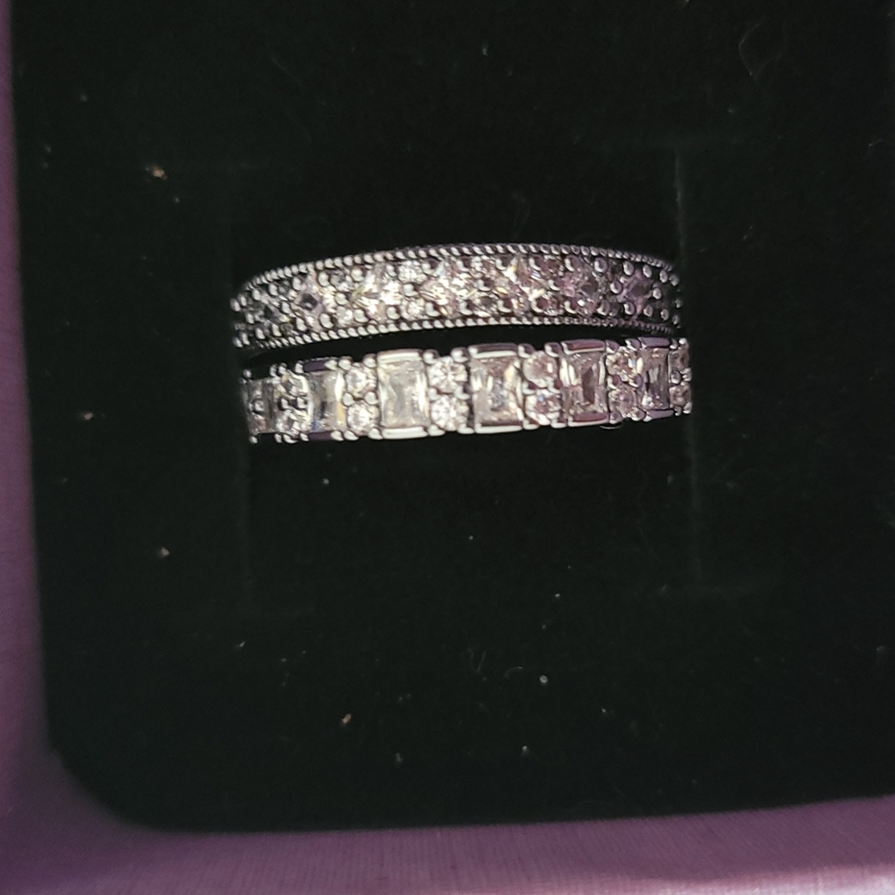 Bomb party April birthday ring, A band set apart size 9